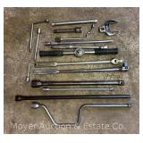 Group of Misc. Breaker Bars, Ratchet, Extensions, Etc.