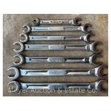(7) Snap-On SAE Flare Nut Wrenches, RXH Series