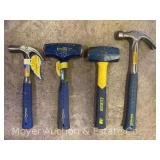 (4) Asst. Estwing Hammers