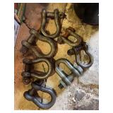 Group of Large Chain Shackles, 6'-8' Long