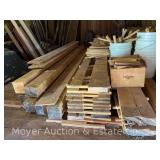 Group of Rough Sawn Lumber in Barn Loft, Believed to be Ash, Includes Spacer Wood