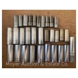 Group of Asst. S-K 3/8' Drive Deep SAE Sockets