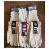 Group of New Leather Work Gloves