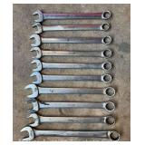 (10) Snap-On SAE Combination Wrenches, OEX Series