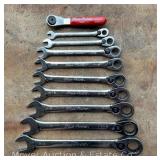 (10) Blue-Point SAE Ratcheting Wrenches, BOER Series