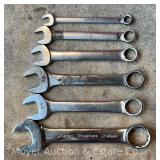(6) Misc. Snap-On OEX and OEXM Series Combination Wrenches