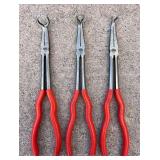 (3) MAC Long Reach Hose Gripper Pliers
