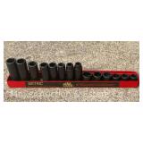 Snap-On 14 Piece 3/8' Drive Metric Impact Socket Set, with MAC Organizer