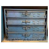 Metal Drawered Cabinet with Contents, 20'x16'x15'h