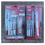(2) New Mailwaukee Sawzall Blade Sets