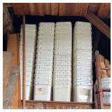 Large Group of Plastic 5 Gallon Buckets