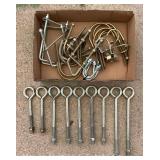 Group of Large Eye Bolts, U Bolts, Etc.