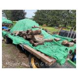 Group of Firewood on John Deere Flat Rack Wagon, Trailer Sold Separately