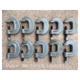 (10) No. 2 Heavy Service C Clamps, Most Williams
