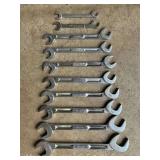 (10) Snap-On SAE Angled Head Wrenches, Most VS Series