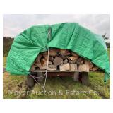 Firewood on Flat Rack Wagon, Approx. 8ft. x 16ft., Trailer Sold Separately