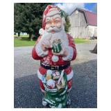 Santa Claus Blown Mold, with Cord, See Photos for Chipping Paint, 46'h
