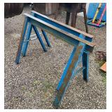 Pair of Heavy Duty Steel Saw Horses, 54' Wide