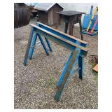 Pair of Heavy Duty Steel Saw Horses, 54' Wide