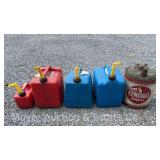 (5) Fuel Cans, All Full/Partially Full