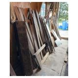 Contents of Barn Corner Incl. Spud Bars, Hand Tools, Rebar, Scrap Wood, Etc.