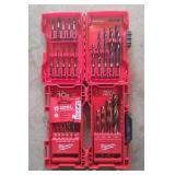 (2) Milwaukee Drill Bit Sets