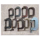 Group of Asst. C Clamps, Mostly 4' and 5'