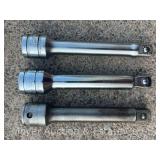 (3) Asst. 4' Snap-On 1/2' Drive Extensions