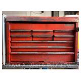 9 Drawer Metal Toolbox with Lifting Top, 26'x15'x18'h