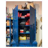 Steel Storage Cabinet, Appears Hand Fabricated, Single Piece, 36'w x 25'd x 89'h Overall