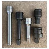 (5) Asst. Snap-On 3/4' Drive Extensions and Swivels