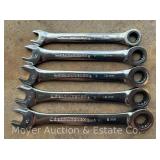 (5) GearWrench Metric Ratcheting Wrenches