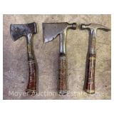 (3) Estwing Hammers and Hatchet