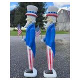 Pair of Dan Featherstone Uncle Sam Blow Molds, 36'h