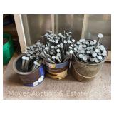 Group of 8' and 10' Galvanized Spikes