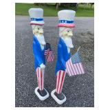 Pair of Dan Featherstone 'Uncle Sam' Blow Molds, 36'h