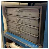 Metal Drawered Cabinet with Contents, 20'x16'x15'h