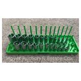 Snap-On 23 Piece 1/4' Drive Metric Socket Set, 6 Point and 12 Point, with Plastic Organizer