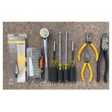 Group of Klein Hand Tools, Drill and Driver Bits, Wrenches, Etc.