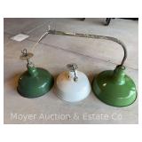 (3) Enamel Light Shades, 14'-16'w