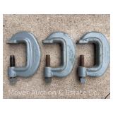(3) Williams No. 4 Heavy Service C Clamps