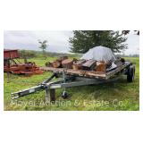 Homemade Trailer on 5 Starr Galvanized Boat Trailer Frame, 6.5ft. x 12ft. Wood Deck, No Paperwork, Bill of Sale Only