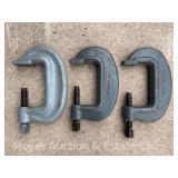 (3) 6' Heavy Service C Clamps, (2) Williams and (1) Billings