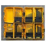 (4) DeWalt Drill Bit Sets, in Cases