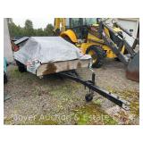 Homemade Trailer, Boat Trailer Frame, 4.5ft. x 10ft. Wood Deck, No Paperwork, Bill of Sale Only