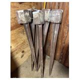 Group of Fence Post Stakes, 3.5'x3.5' Openings