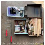 Group of Painting Supplies, Putty Knives, Etc.