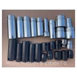 Group of Asst. Snap-On 3/8' Drive Sockets