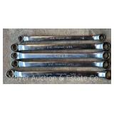 (5) Snap-On SAE Offset Box End Wrenches, XB Series