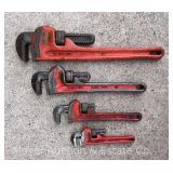 (4) Ridgid Pipe Wrenches: 6', 8', 10' and 14'